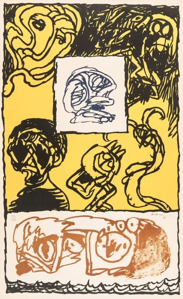 Lithografie Alechinsky - Samuel Beckett