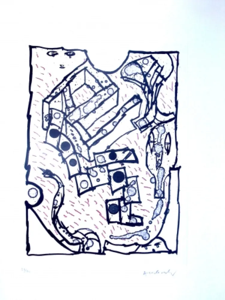 Ets En Aquatint Alechinsky - Sans Titre