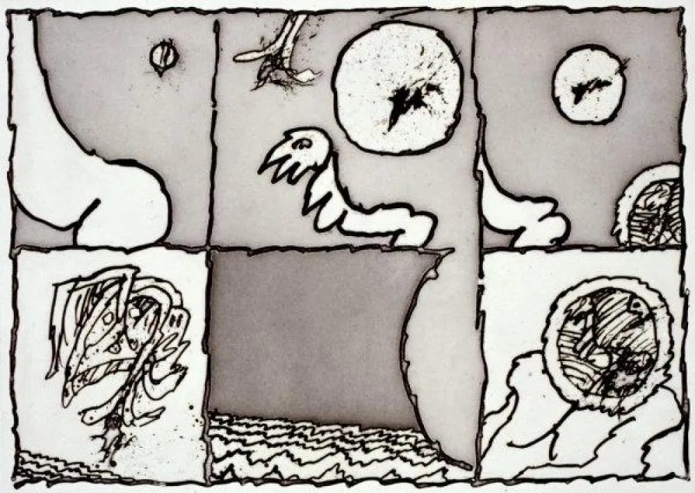 Ets En Aquatint Alechinsky - Sans Titre