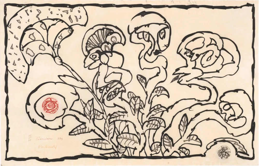 Ets En Aquatint Alechinsky - Sédentaires