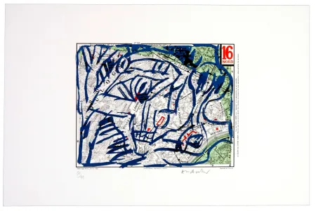 Lithografie Alechinsky - Seizième arrondissement, Nord (Paris)