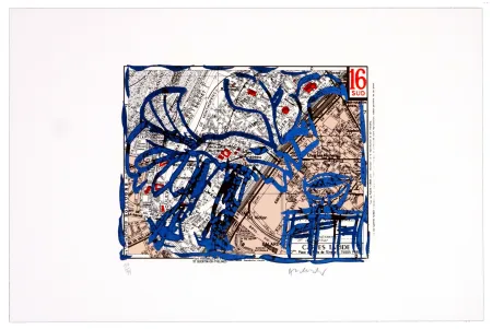 Lithografie Alechinsky - Seizième arrondissement, Sud  (Paris)