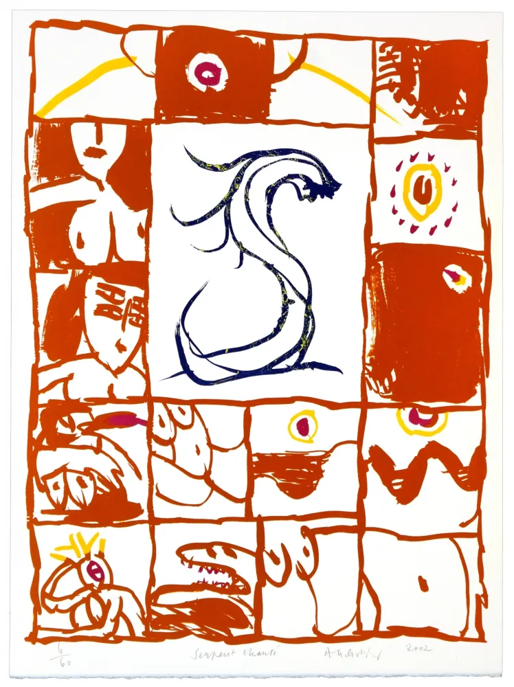 Lithografie Alechinsky - Serpent chanté