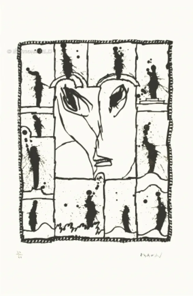 Ets En Aquatint Alechinsky - Sur les onze coups de midi