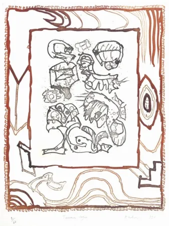 Gravure Alechinsky - Terrain vague