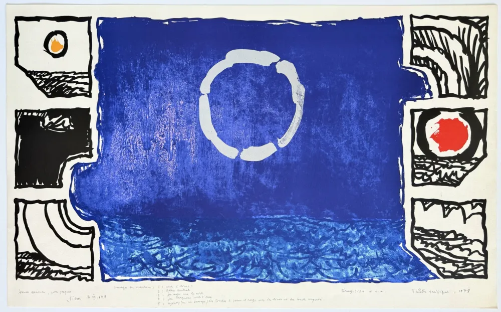 Lithografie Alechinsky - Théatre pacifique