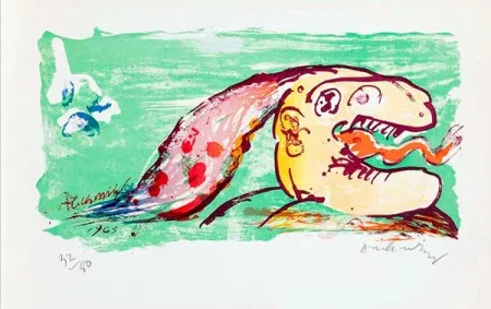 Lithografie Alechinsky - Tireur de langue