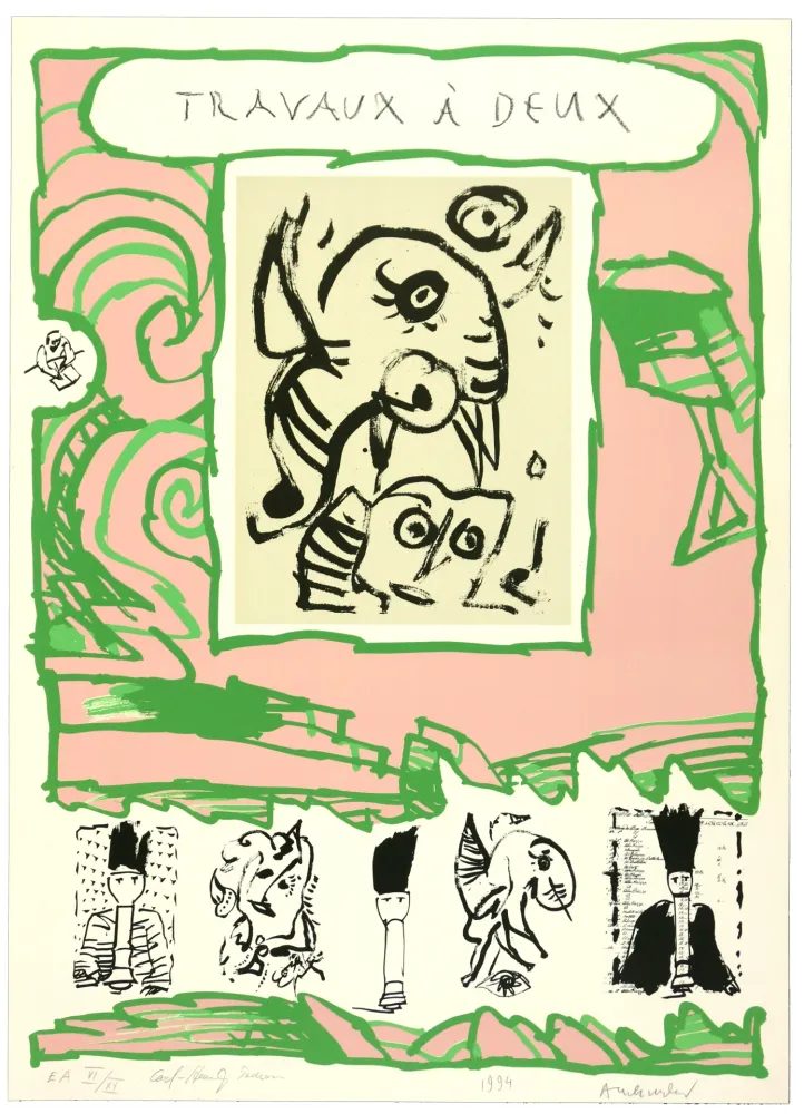 Lithografie Alechinsky - Travaux à deux