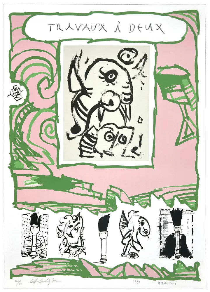 Lithografie Alechinsky - Travaux à deux