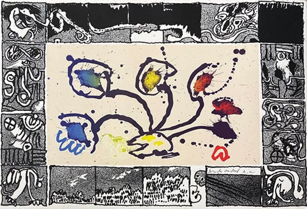 Lithografie Alechinsky - Tribord