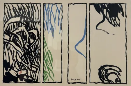 Lithografie Alechinsky - Vacillations (with Watercolor)