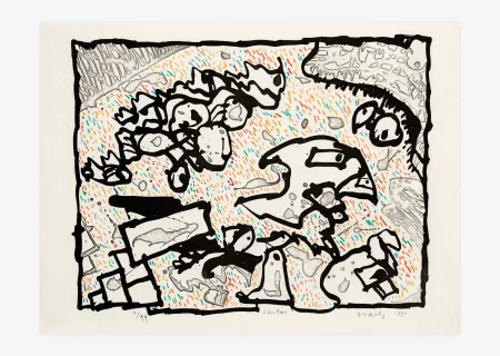 Gravure Alechinsky - Vibrions (couleur)