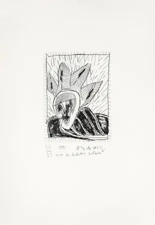 Gravure Alechinsky - Vive la calotte polaire