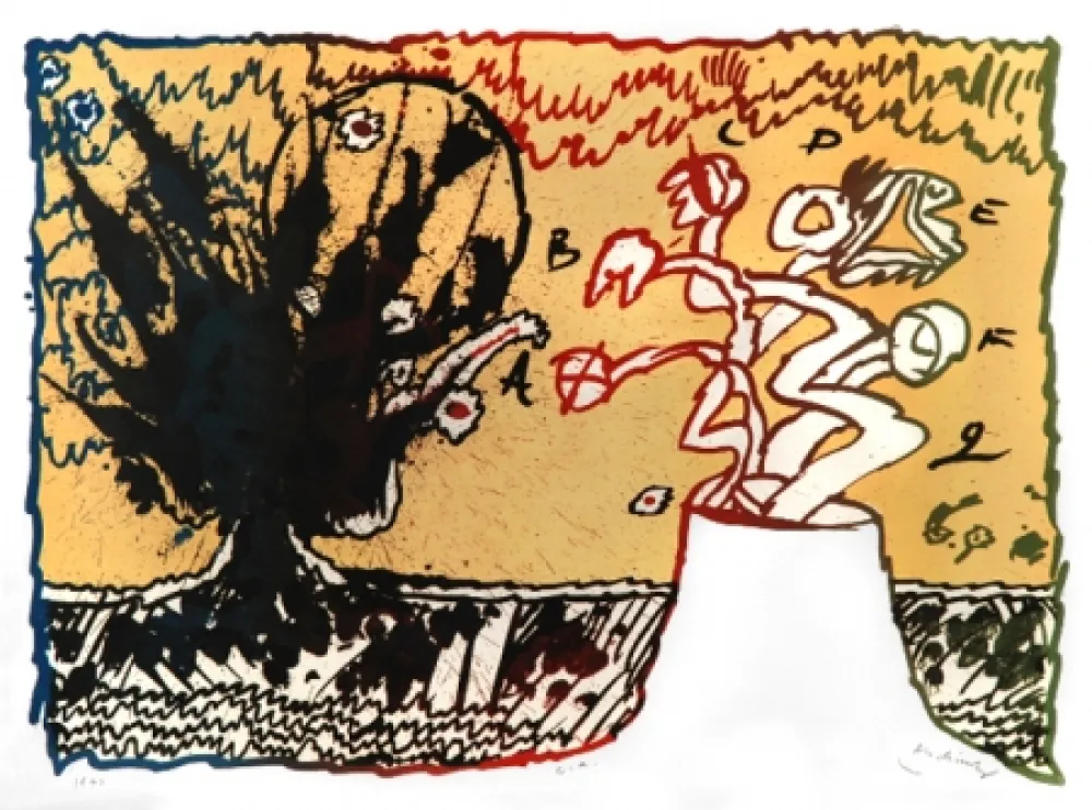 Lithografie Alechinsky - VOLCAN