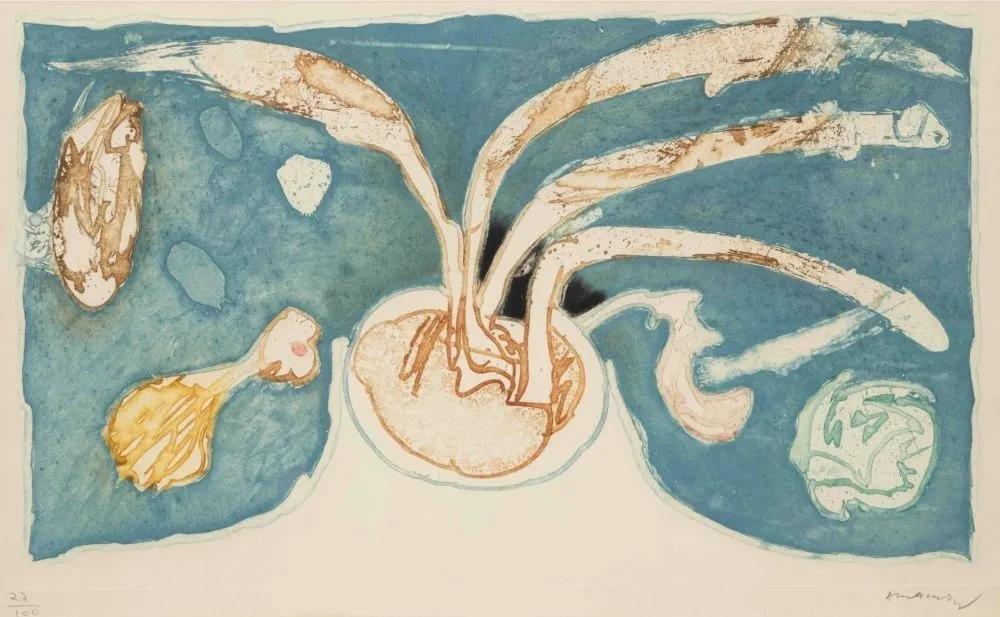 Ets En Aquatint Alechinsky - Volcan de nuit