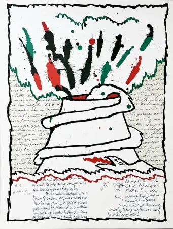 Lithografie Alechinsky - Volcan décrit