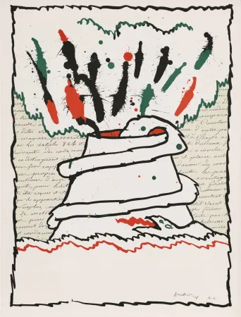 Offset Alechinsky - Volcan décrit