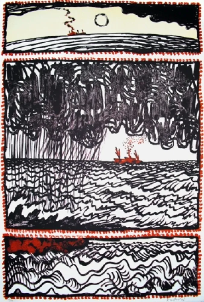 Lithografie Alechinsky - Volturno 2