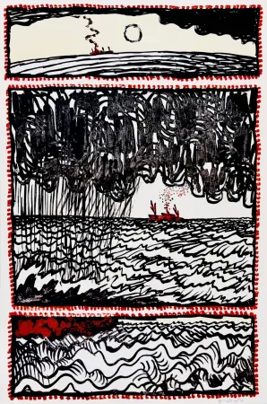 Lithografie Alechinsky - Volturno III