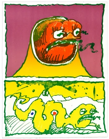 Lithografie Alechinsky - Vulcanalogies IV