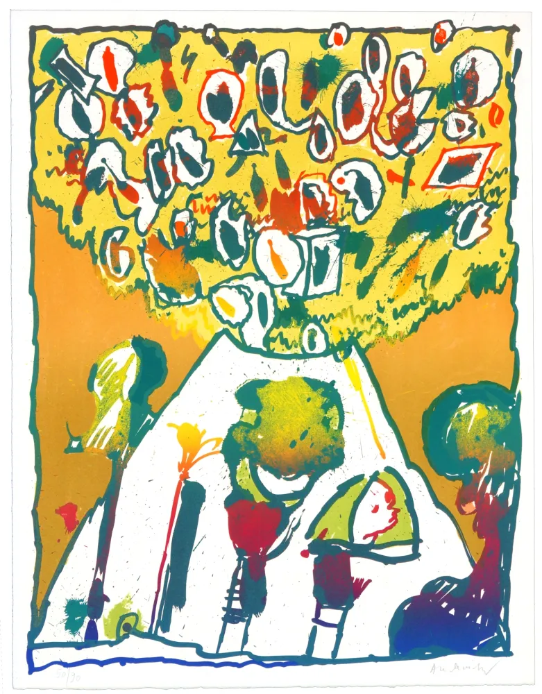 Lithografie Alechinsky - Vulcanalogies VI