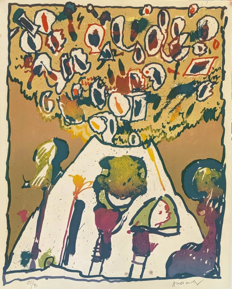 Lithografie Alechinsky - Vulcanologie - planche 6 