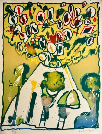 Lithografie Alechinsky - Vulcanologies VI