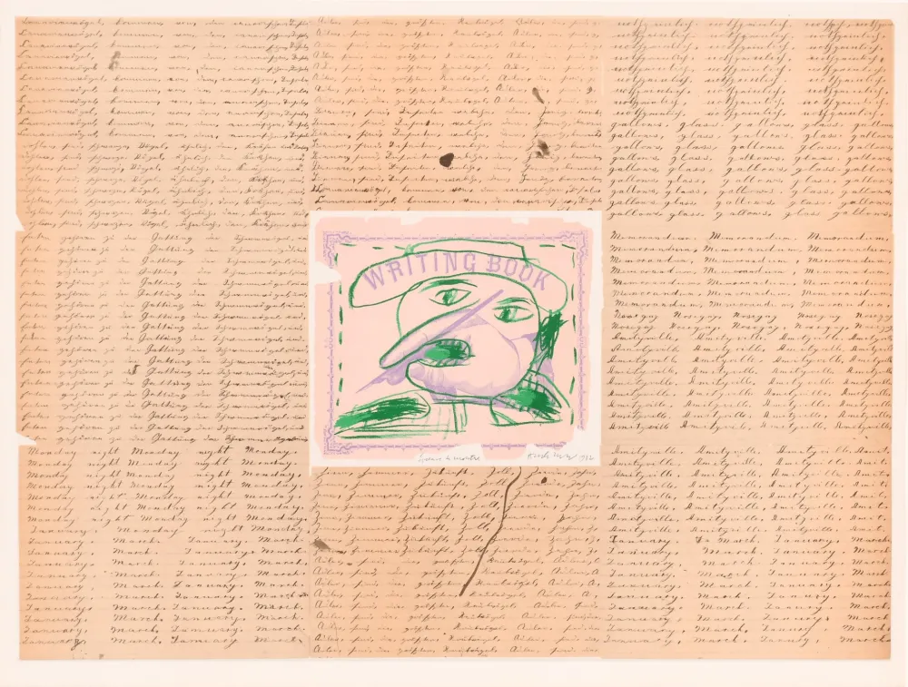 Lithografie Alechinsky - Writing book