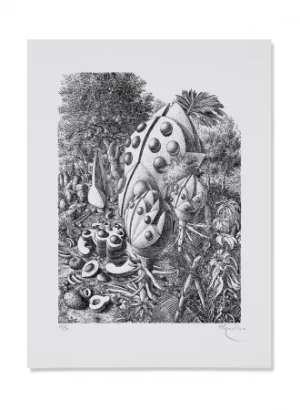 Lithografie Alejandro - Beetle Forest