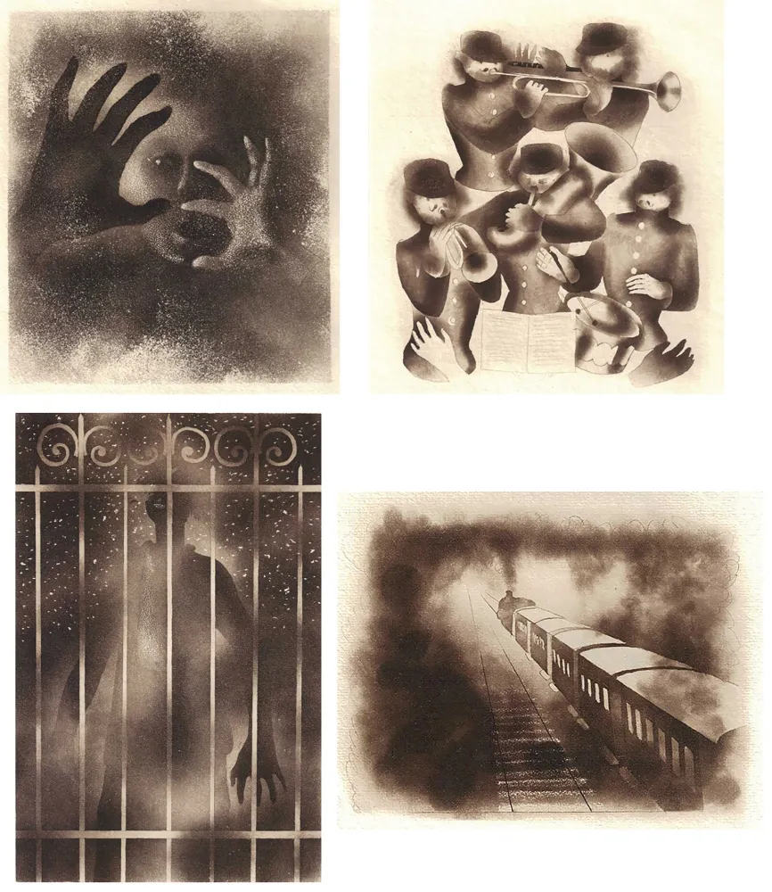 Geïllustreerd Boek Alexeïeff - ADRIENNE MESURAT. Exemplaire avec 71 dessins originaux au crayon tous signés par Alexeieff.‎ 