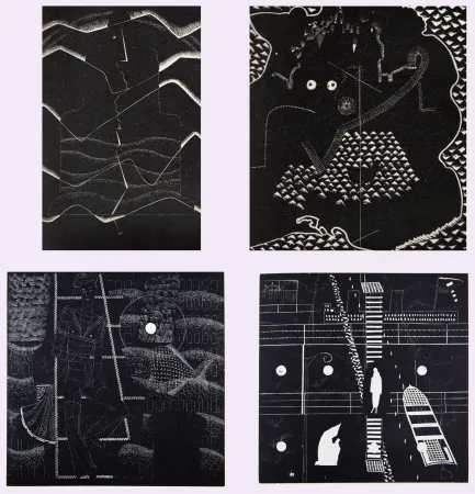 Geïllustreerd Boek Alexeïeff - L'ABBÉ DE L'ABBAYE. Poèmes supernaturalistes de Jean Genbach (1927)