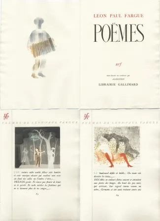 Geïllustreerd Boek Alexeïeff - Léon-Paul Fargue : POÈMES. Eaux-fortes en couleurs par Alexeïeff (1943)
