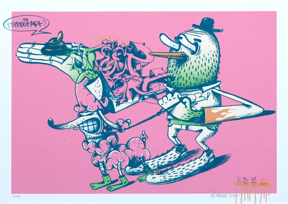 Zeefdruk Alexone - Streetart