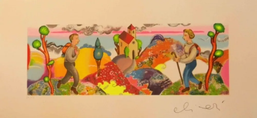 Zeefdruk Alinari - ''Alla stessa ora ma in un cosmo analogo''