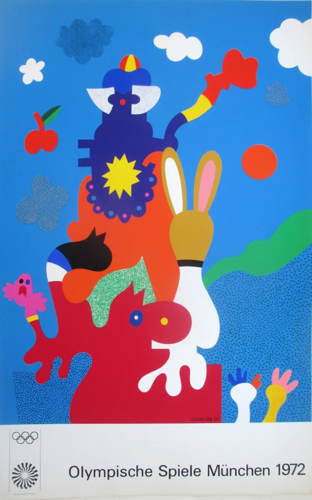 Zeefdruk Alt - OL 1972 - original colour silkscreen