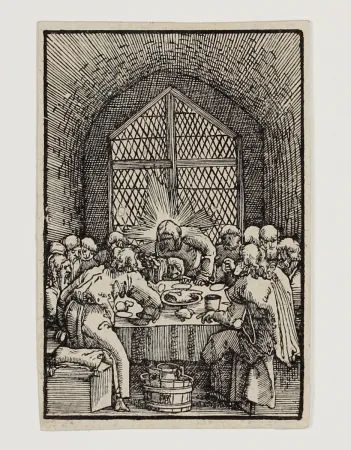 Houtsnede Altdorfer - Das letzte Abendmahl (The last Supper)
