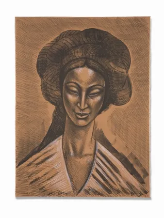 Lithografie Anguiano - Oriental Smile