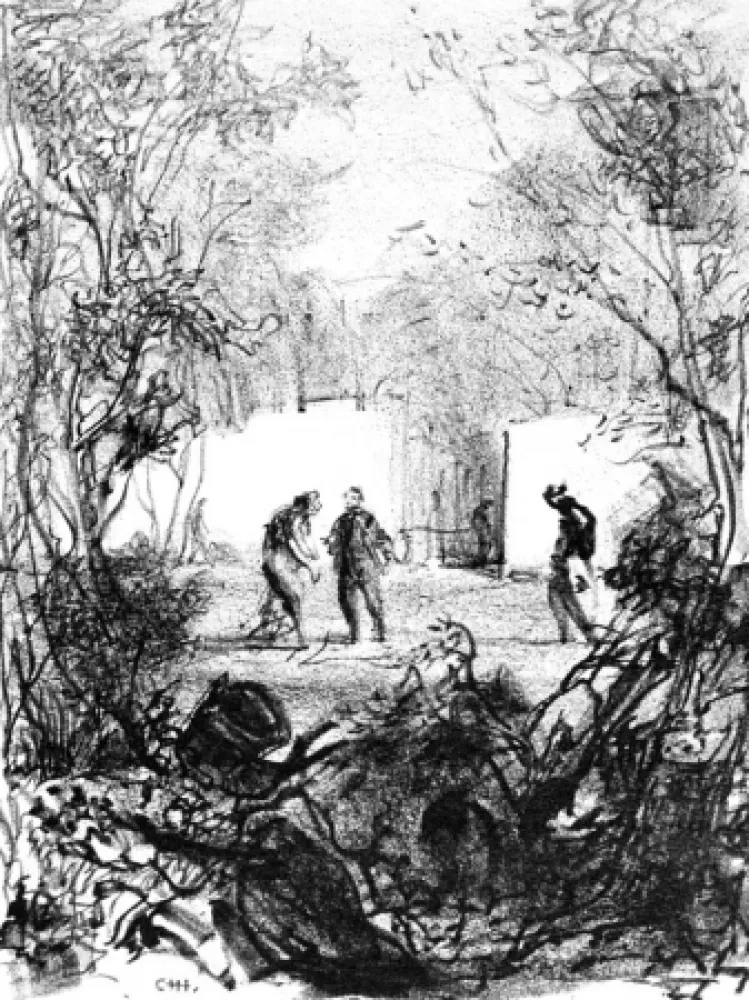 Lithografie Annigoni - Figure