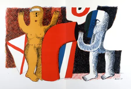 Lithografie Antes - Figures, 1964
