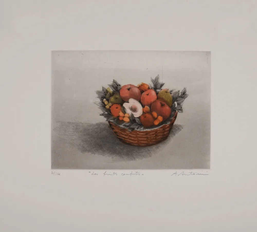 Aquatint Antonini - Les fruits confits