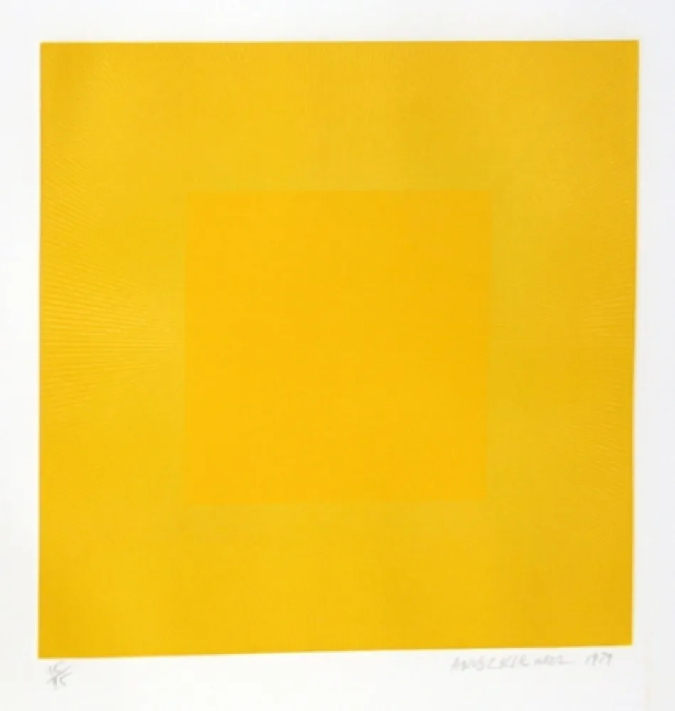 Ets En Aquatint Anuszkiewicz - Summer Suite (Yellow with Yellow)