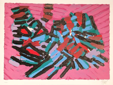 Lithografie Appel - About a Cat 