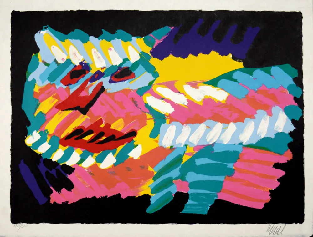 Lithografie Appel -  About A Cat, 1978 - Hand-signed!