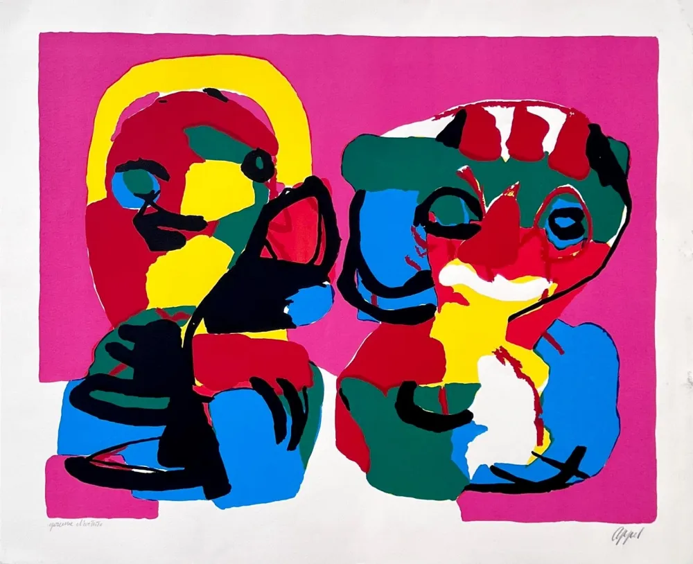 Lithografie Appel - Au printemps 