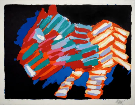 Lithografie Appel - Cat In The Night, 1978 - Hand-signed!