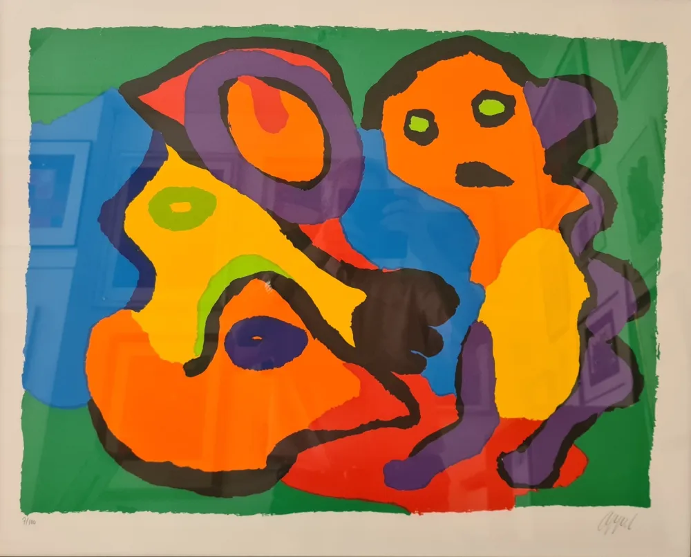 Lithografie Appel - Enfant et chien 