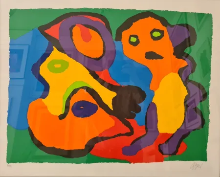 Lithografie Appel - Enfant et chien 