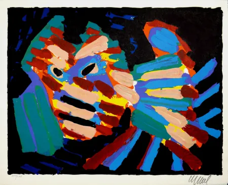 Lithografie Appel - Fighting Cat, 1978 - Hand-signed!