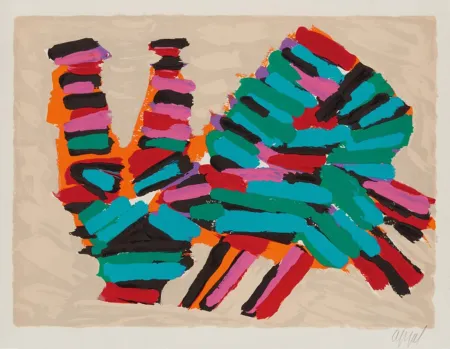 Lithografie Appel - Frightened Cat