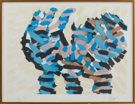 Lithografie Appel - Happy Cat